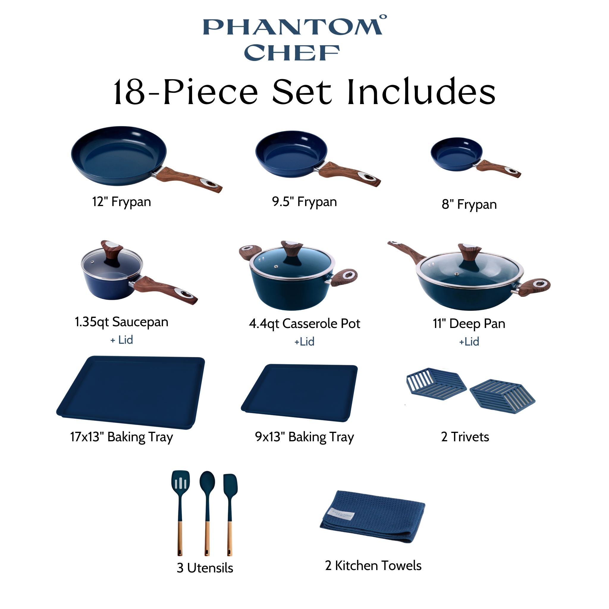 Grove - 18 Piece Cookware Set