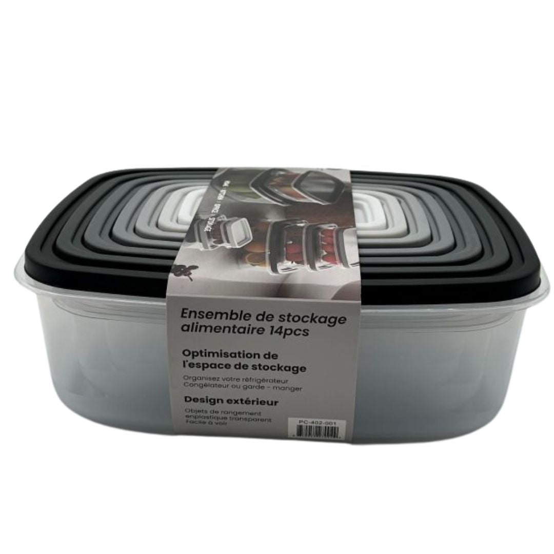 Food Storage - 14 Piece Rectangle Container Set of 7 w/ Lids – Phantom Chef