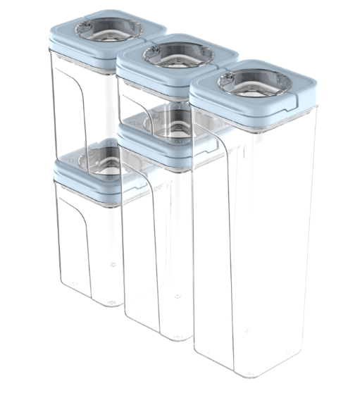 Phantom Chef Set of 3 Glass Nestable Food Storage Containers